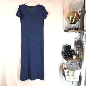 T-Shirt Dress Blue Side Open Small
